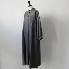 STAMP AND DIARY | コットンリネンテンセルデニム ワンピースコート (ライトグレー) | スタンプアンドダイアリー