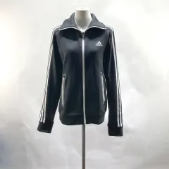 アディダス レディース トラックジャージ 起毛 ジャージ ジップアップ ブラック 90 ヴィンテージ
