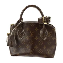LOUIS VUITTON ルイ ヴィトン シャイニー モノグラム ロックイットBB ハンドバッグ M40599 PVC レザー  ブラウン アイボリー ゴールド金具 モノグラム ミニバッグ ビトン 