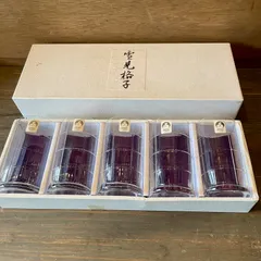 レトログラス　5客セット　佐々木クリスタル　佐々木ガラス　雪見格子レトロ　昭和レトロ　ヴィンテージ