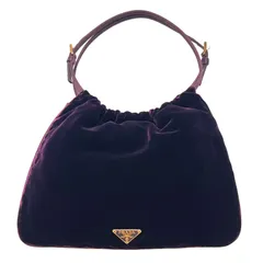 PRADA　プラダ　バッグ　BN0263　MOSTO　ベロア　ベルベット　サテン　ワインレッド　ミニバッグ　ミニハンド　三角ロゴ