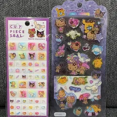 サンリオ 日焼けキャラクターズ ドロップジェリーシール CUT PIECE タイルシール ハローキティ マイメロディ クロミ シナモロール ポムポムプリン セット
