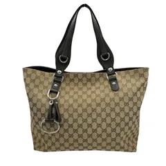 グッチ GUCCI トートバッグ ホースビット GGキャンバス ベージュ レディース