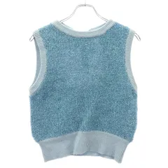 GANNI ガニー Sparkle Knit Vest ニットベスト 2543 ブルー XSのサムネイル