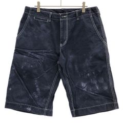 コムデギャルソン オム ショートパンツ 染色加工 ダークネイビー XS 美品 コムデギャルソン オム ショートパンツ 染色加工 ダークネイビー XS 美