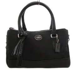 コーチ COACH 2WA ハンドバッグ ショルダー シグネチャー キャンバス 黒 ブラック 49283 /FF