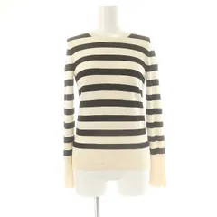 ザラ ZARA ボーダー柄ニット セーター 長袖 S ブラック オフホワイト /ES ■OS