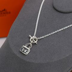 新品エルメス ケリーモチーフ シルバーネックレス◇ ユニセックス 