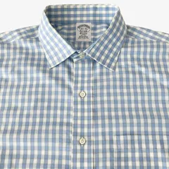 【16 1/2-35】Brooks Brothers(ブルックスブラザーズ) ノンアイロン シャツ スーピマコットン チェック ポケット付 マレーシア製 ワイドカラー/ドレス兼用 メンズXL相当