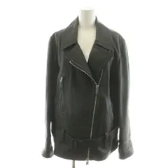 セオリー Theory SMOOTH NAPPA MOTO JKT LB ライダースジャケット ダブル 羊革 ラムレザー S 黒 ブラック 0360801 /AN53のサムネイル