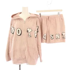 ジェラートピケ gelato pique SNOOPY ルームウェア ジャガード ジップアップパーカー ショートパンツ F ピンク PWNT202045 PWNP202048