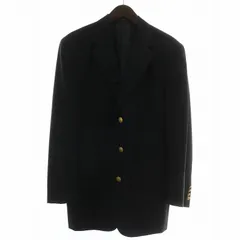 チャップス CHAPS ラルフローレン RALPH LAUREN テーラードジャケット ブレザー シングル 3B 背抜き 肩パッド 金ボタン 96-84-180 XL 紺 ネイビー /XZ ■GY18