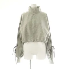 ナイスクラップ NICE CLAUP サイドライン袖リボントラックジャケット ジップアップ F グレー /AT ■OSのサムネイル