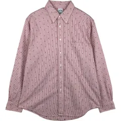 古着 ブルックスブラザーズ Brooks Brothers 1818 REGENT 総柄 長袖 ボタンダウンストライプシャツ メンズL相当/eaa614066
