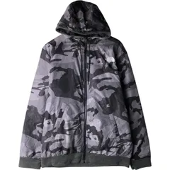 古着 ザノースフェイス THE NORTH FACE 迷彩柄 フリース リバーシブル 中綿パーカー パファージャケット メンズL相当/eaa614156