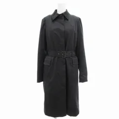 カルバンクライン CALVIN KLEIN ステンカラーコート ライナー付き ロング丈 4 黒 ブラック /OU ■GY18