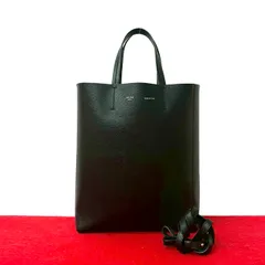 極 美品 CELINE セリーヌ バーティカルカバ スモール レザー 本革 2way ハンドバッグ ミニ トートバッグ ショルダーバッグ ブラック 62927