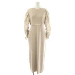 セルフォード CELFORD バックリボンニットワンピース ロング 切替 36 ライトグレージュ /ES ■OS