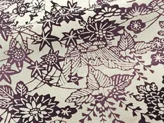 平和屋着物■上質な小紋　型染め　草花文　正絹　逸品　CABD3086xi