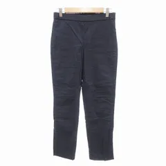 セオリー Theory イージーパンツ スラックス 麻 リネン S 紺 ネイビー /JS