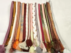 平和屋着物●和装小物　帯締め20本セット　高麗組　笹浪組　鎌倉組　変わり貝ノ口組　金糸　逸品　DABC1047zzz