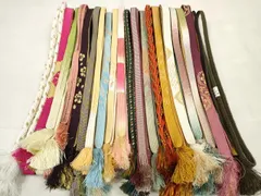 平和屋着物●和装小物　帯締め20本セット　高麗組　観世組　冠組　たこ足房　金糸　逸品　DABC1062zzz