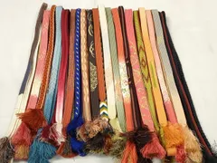 平和屋着物●和装小物　帯締め20本セット　高麗組　金糸　逸品　DABC1063zzz