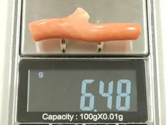 平和屋着物▼和装小物　帯留め　珊瑚　6.4ｇ　逸品　AABF9978ay