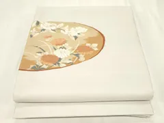 平和屋着物▼明綴れ　太鼓柄　京袋帯　草花丸文　金糸　正絹　逸品　CABD4013dy