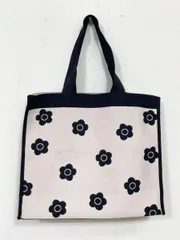 MARY QUANT マリークヮント ニット ジャガード デイジー トート バッグ マリークワント 白■■レディース