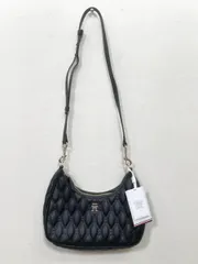 美品■TOMMY HILFIGER トミーヒルフィガー リファインド キルティング クロス ボディバッグ ショルダー バッグ 黒■■◎レディース