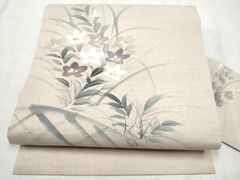 専用帯8923 8885 二点セット○高級 正絹 紗紬 夏帯 名古屋帯 | Mercari