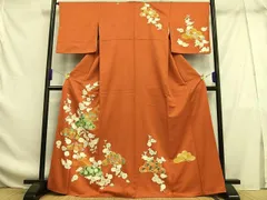 平和屋着物■訪問着　駒刺繍　花松文　金彩　正絹　逸品　AABF8684oa