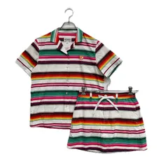 中古 レディース ジャックバニー Jack Bunny!! セットアップ 1(M) マルチカラー 春夏 ボーダー 半袖シャツ×スカート