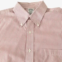【15 1/2-34】Brooks Brothers(ブルックスブラザーズ) ノンアイロンシャツ ストライプ ボタンダウン Regent Fit スーピマコットン マレーシア製 メンズL相当