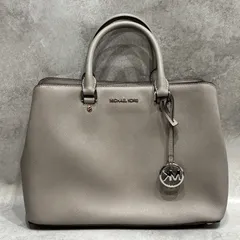 Michael Kors マイケルコース 2WAY ハンドバッグ ショルダーバッグ グレー シルバー金具 チャーム付 レディース　人気　シンプル　高級感
