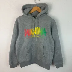 WANIMA ワニマ スウェットパーカー ロゴプリント バックプリント グレー Mサイズ メンズ 古着 ストリート スポーツMIX