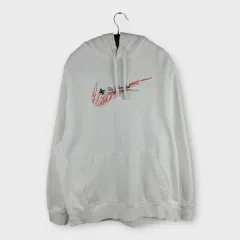 (105) NIKE BRS ビックスウォッシュ 起毛 フーディ 白