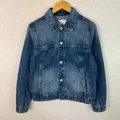 ZARA ザラ デニムジャケット 無地 ブルー Sサイズ メンズ 古着 ストリート アメカジ