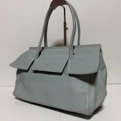 【美品】Samantha Thavasa Deluxe サマンサタバサデラックス ソフトレザートートバッグ 肩掛け ショルダーバッグ サックスブルー B464