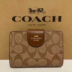 新品　COACH 長財布　コーチ　二つ折り財布　レディース メンズ  ブラウン