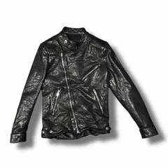 未使用 ISAMUKATAYAMA BACKLASH × FIXER  24AW F-1 ITALY SHOULDER GARMENT DYED SEMI DOUBLE RIDERS ライダース バックラッシュ FIX-2117-03 ブラック XSのサムネイル
