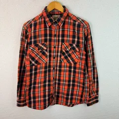 EDWIN エドウィン ネルシャツ チェック柄 オレンジ Mサイズ メンズ 古着 アメカジ ストリート