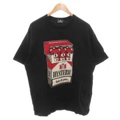ヒステリックグラマー HYSTERIC GLAMOUR TAKE IT EASY ヒスベアシガレット プリントTシャツ 半袖 クルーネック XL コットン 黒 ブラック /GV ■GY61