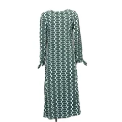【中古A】REFORMATION リフォーメーション 2 レディース ワンピース Port Print Long Sleeve long Dress レトログラフィック ロング丈 緑 中古A 古着