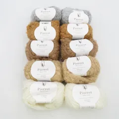 毛糸 毛糸ピエロ Rabbits ラビッツ 10玉セット アソート 1玉40g 約57m モヘア アクリル 編み物 極太 ループヤーン 日本製 秋冬 未使用品