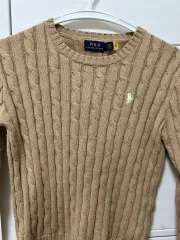 ポロ ラルフローレン ケーブルニット ベージュ S