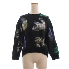 ポールスミス PAUL SMITH トレーナー スウェット 長袖 裏毛 総柄 コットン 黒 ブラック M