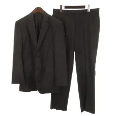ポールスミス PAUL SMITH ストライプ スーツ ジャケット パンツ セットアップ ブラック XL 260210E ■TC