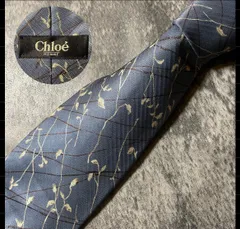 Chloe クロエ ライトブルー シルク ネクタイ[MSE236]のサムネイル